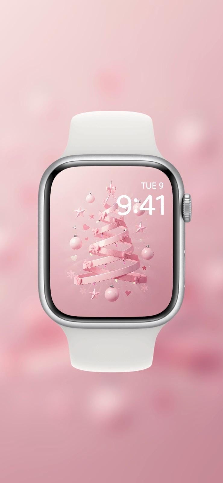 Pink Tinsel Tease ✨🎀 (4-pack digital download) | Apple Watch Wallpaper