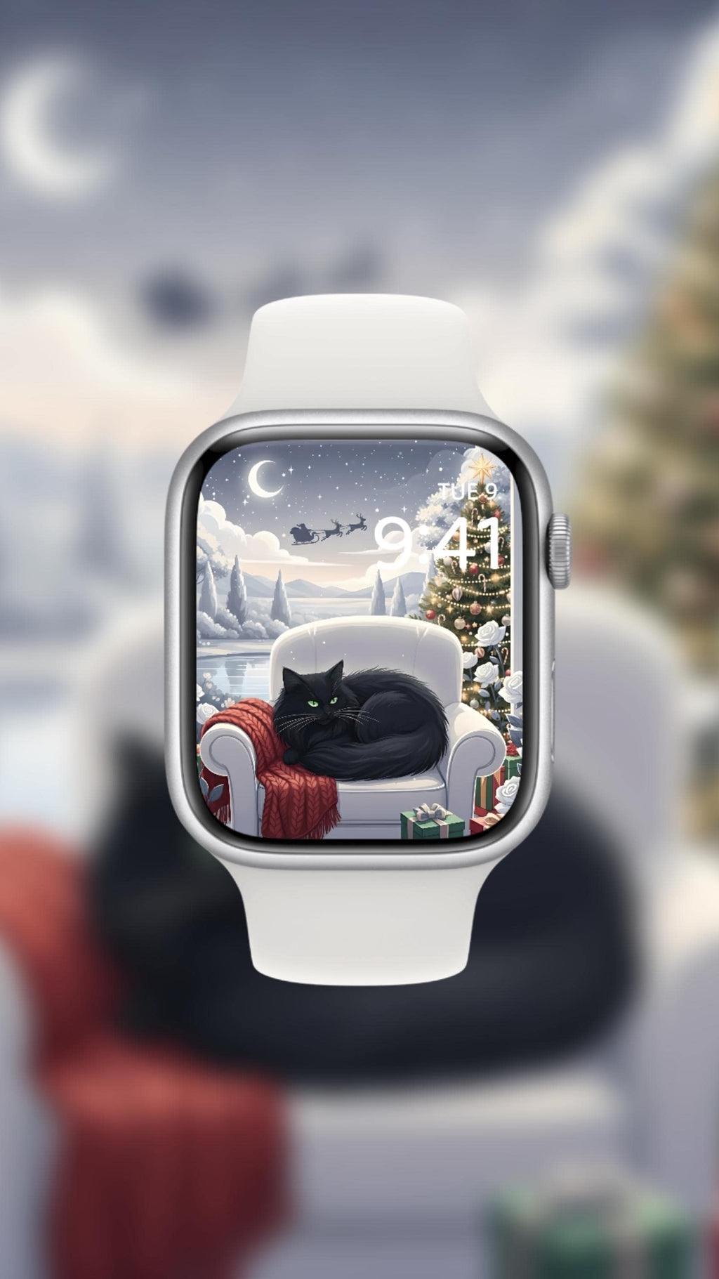Pastel Purr-traits: The Noel Edition 🌙 🌲(5-pack digital download) Apple Watch Wallpaper