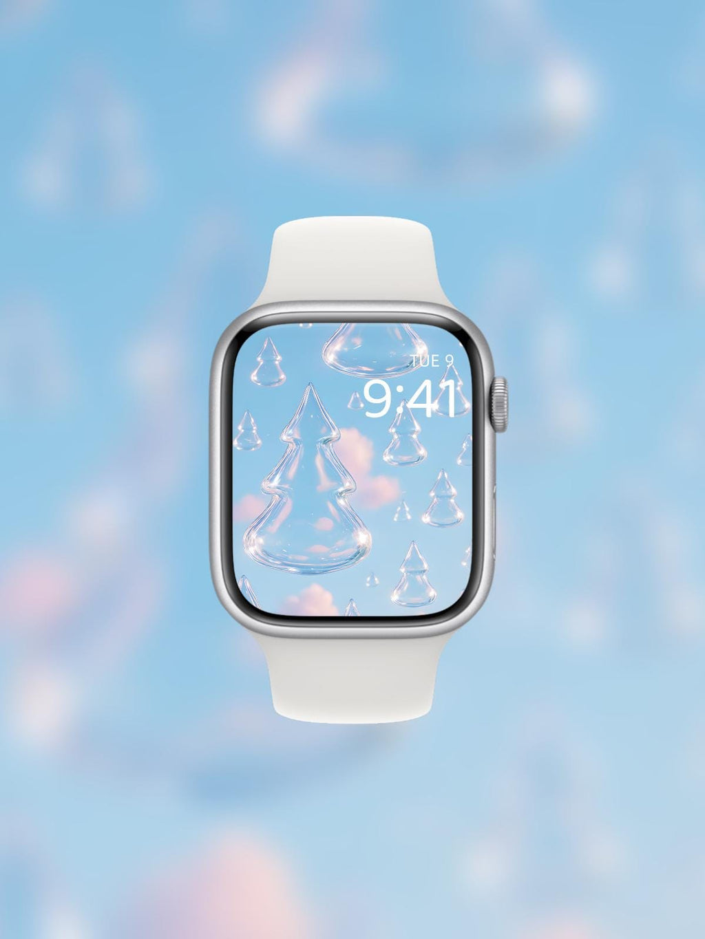 The Bubble-Light Christmas 🫧 🌲 (2-pack digital download) | Apple Watch Wallpaper
