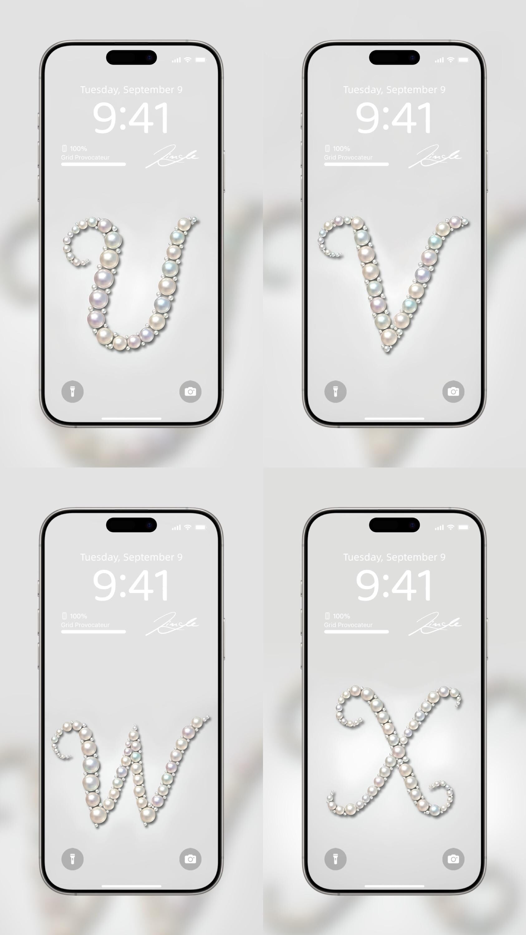 Mother of Pearl: The Monogram Edition | iPhone Wallpaper