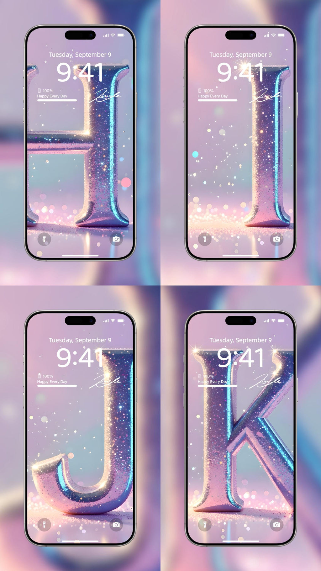 Dream Dusted ✨ 💖 (2-pack) | Custom Glitter iPhone Wallpaper