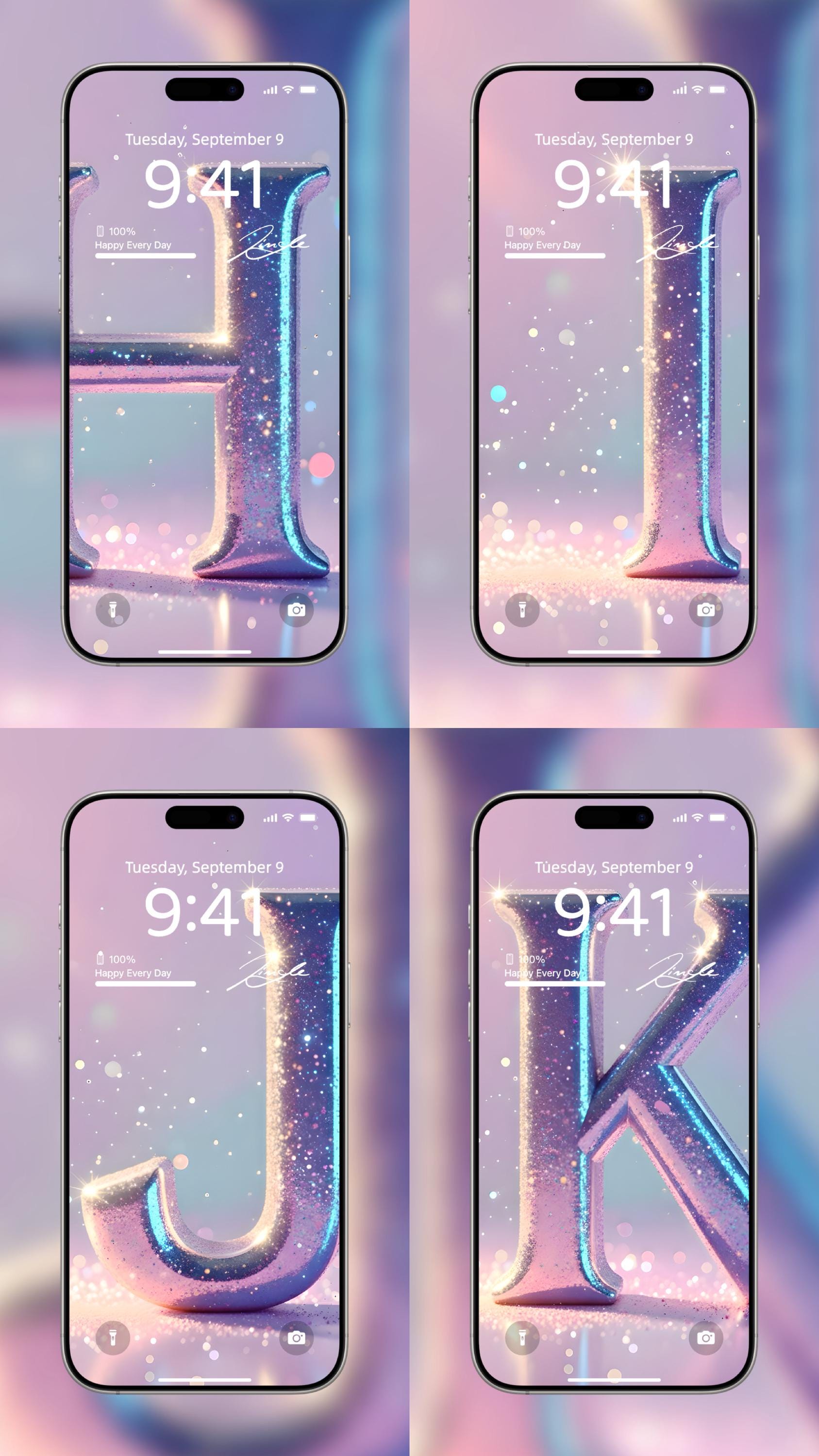 Dream Dusted ✨ 💖 (2-pack) | Custom Glitter iPhone Wallpaper