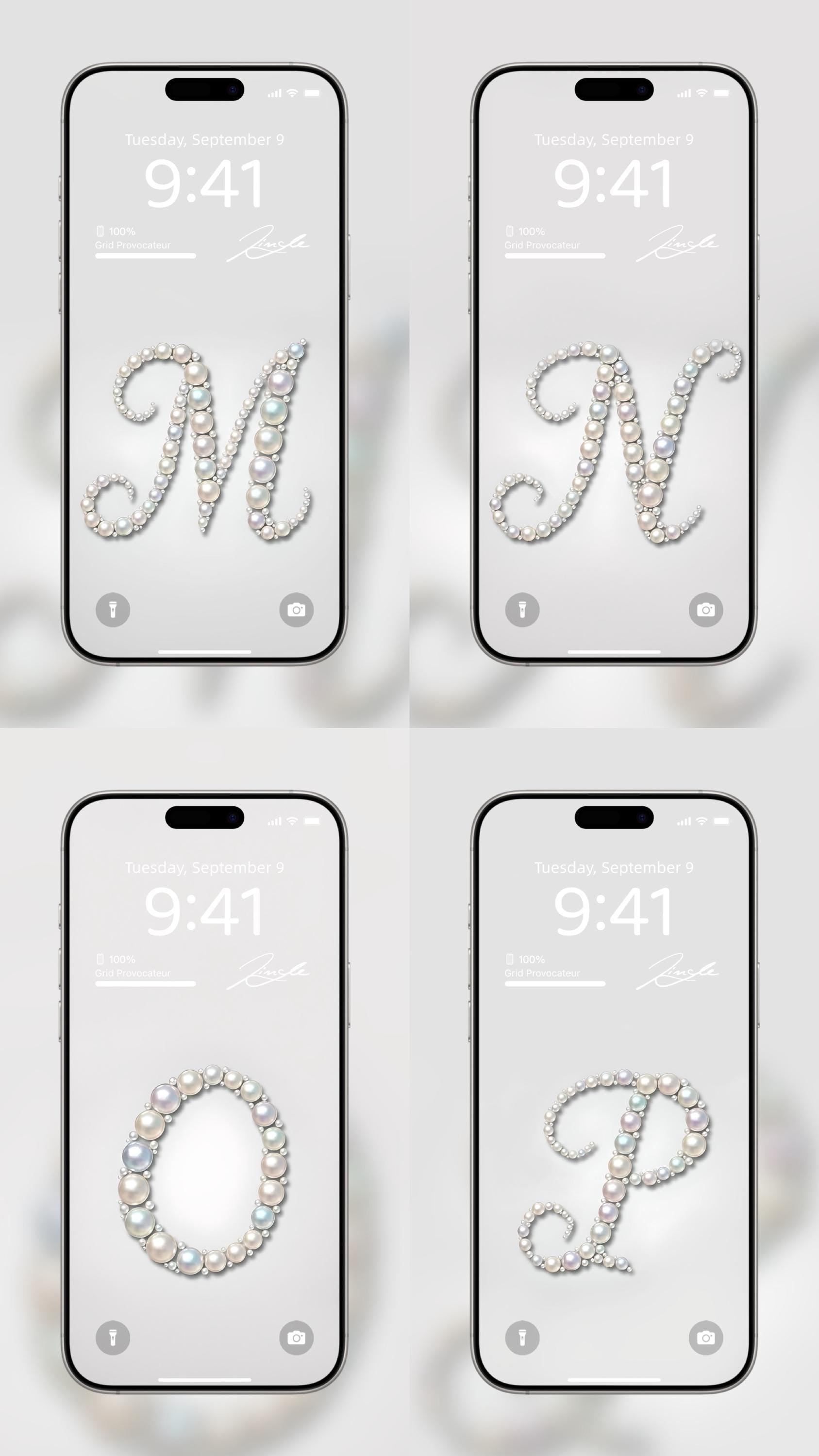 Mother of Pearl: The Monogram Edition | iPhone Wallpaper