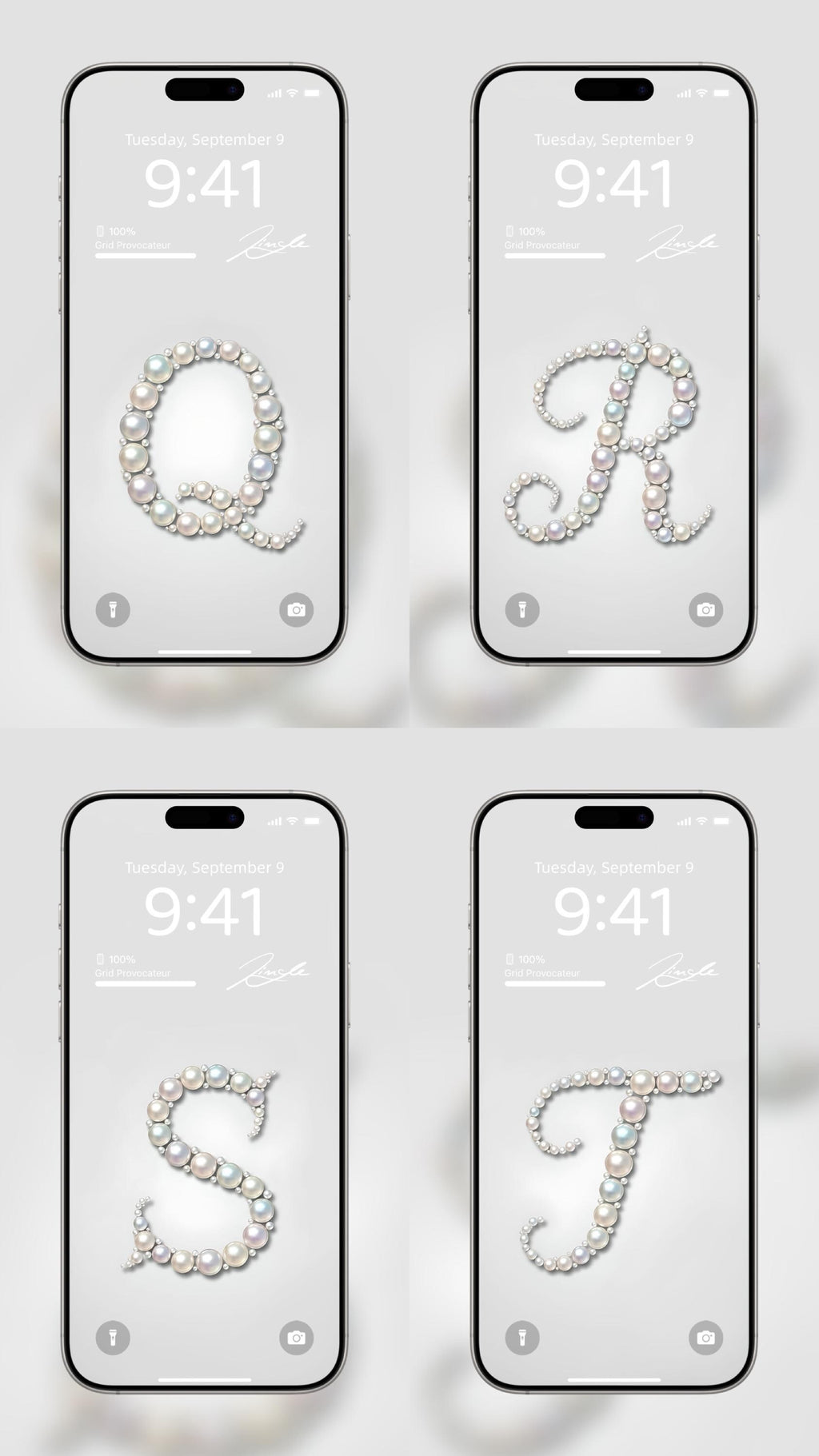 Mother of Pearl: The Monogram Edition | iPhone Wallpaper