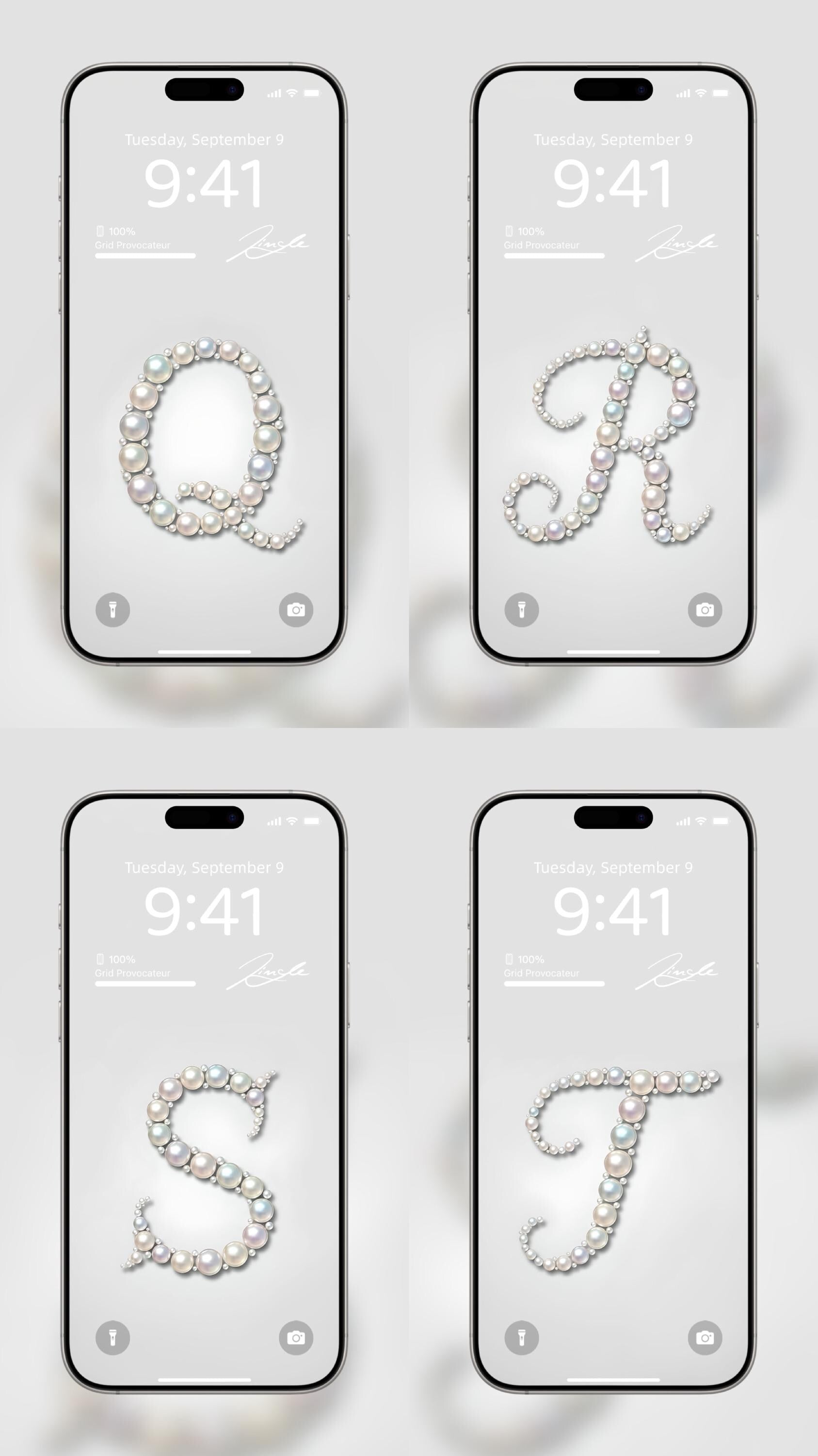 Mother of Pearl: The Monogram Edition | iPhone Wallpaper