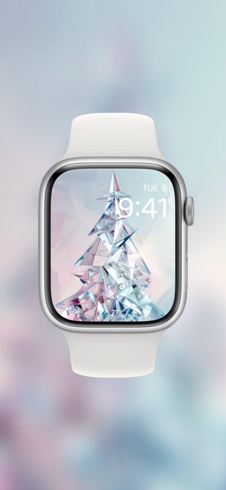 Rose Quartz and Frost 💎 ❄️ (2-pack digital download) | Apple Watch Wallpaper