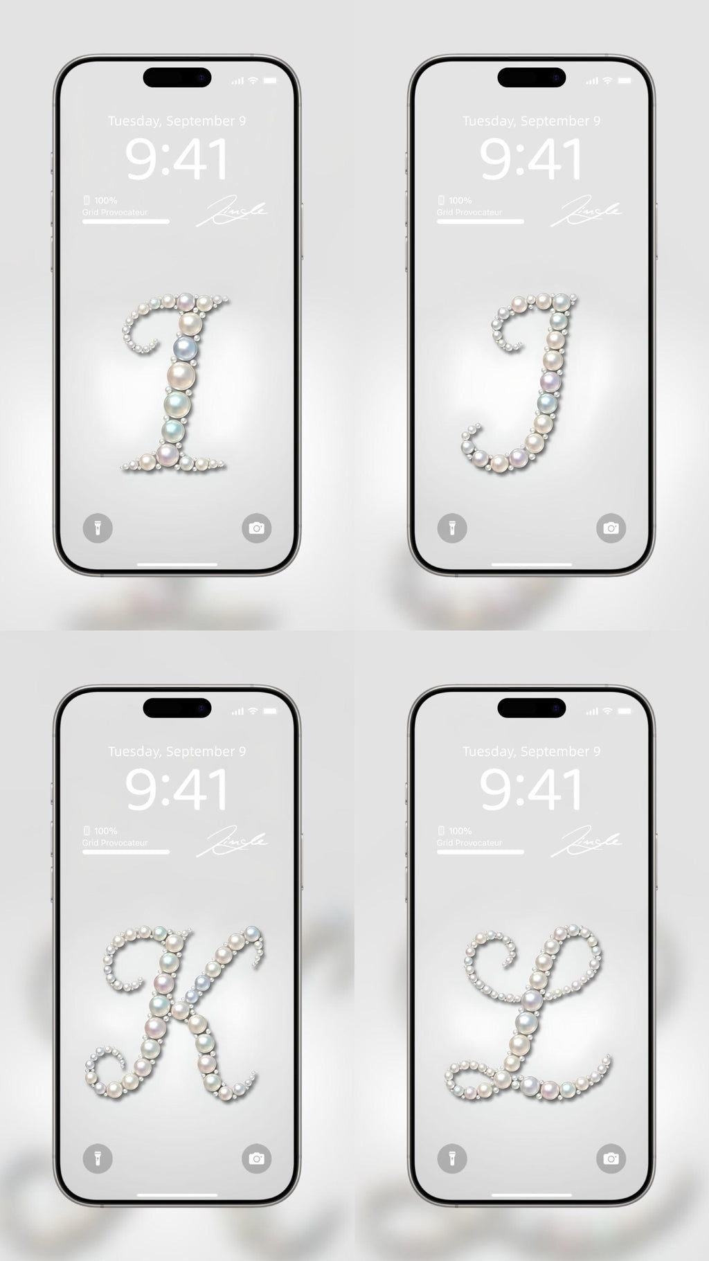 Mother of Pearl: The Monogram Edition | iPhone Wallpaper