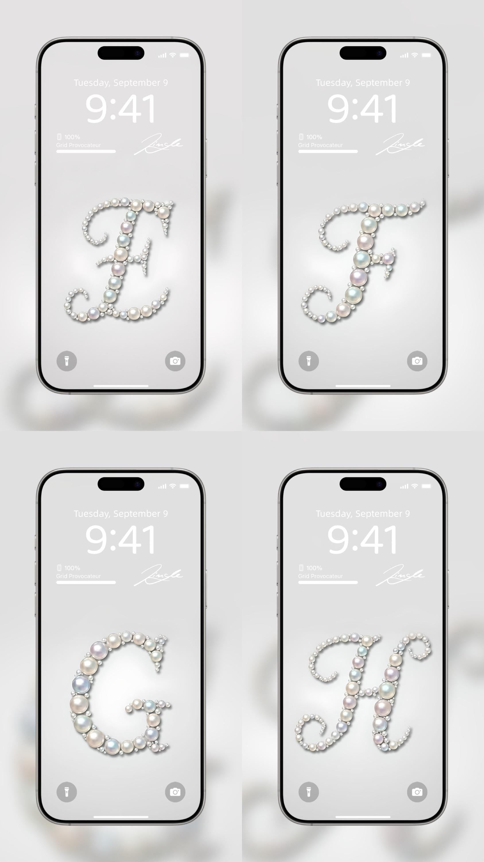 Mother of Pearl: The Monogram Edition | iPhone Wallpaper