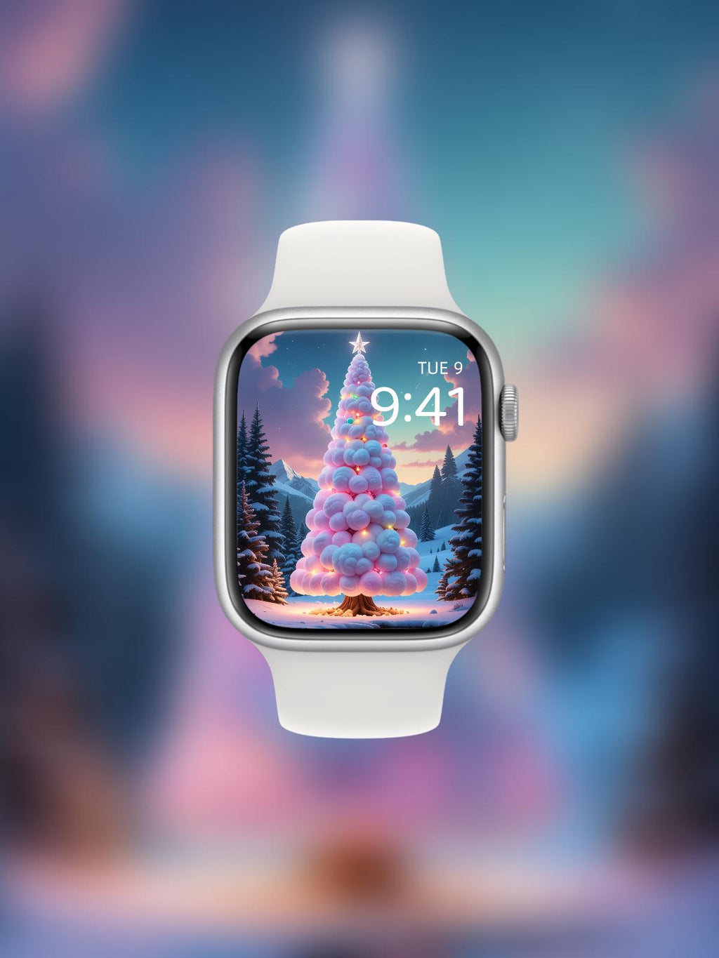 Cotton Cloud Noel ☁️ 🌲 (2-pack digital download) |Apple Watch Wallpaper