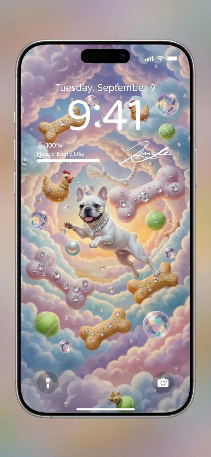 Bling Boss Frenchies 💎 🐾 (2-pack digital download) | iPhone Wallpaper