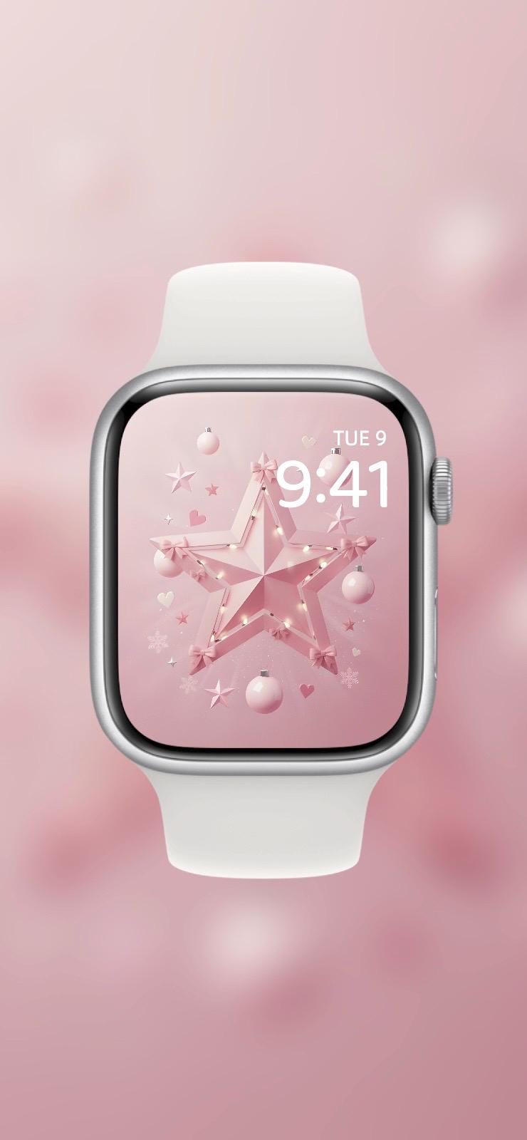 Pink Tinsel Tease ✨🎀 (4-pack digital download) | Apple Watch Wallpaper