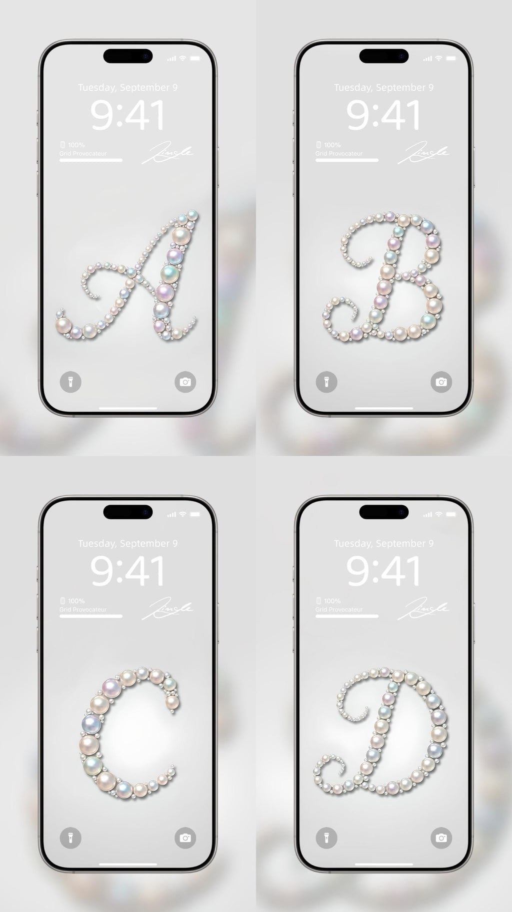 Mother of Pearl: The Monogram Edition | iPhone Wallpaper