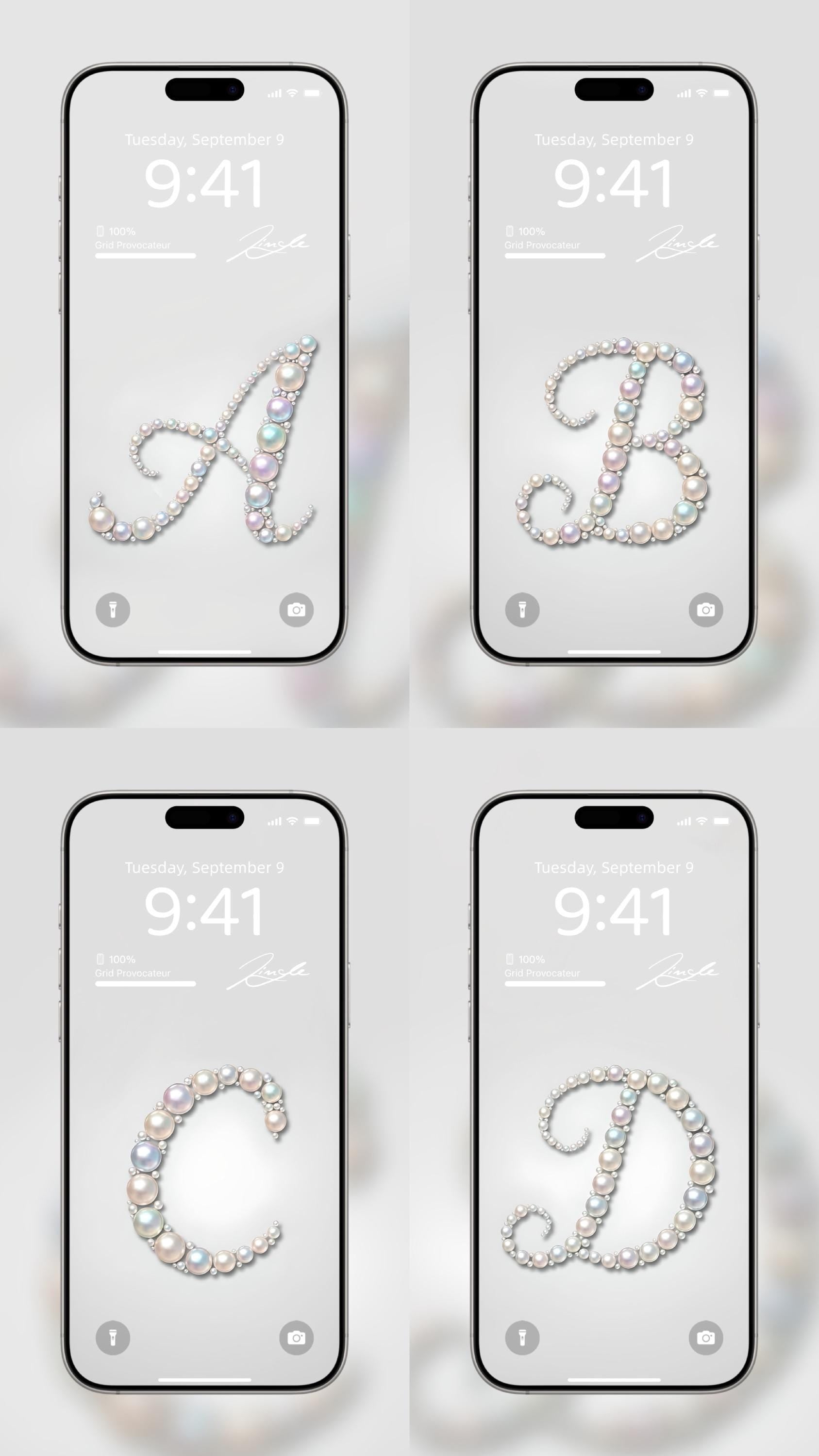 Mother of Pearl: The Monogram Edition | iPhone Wallpaper