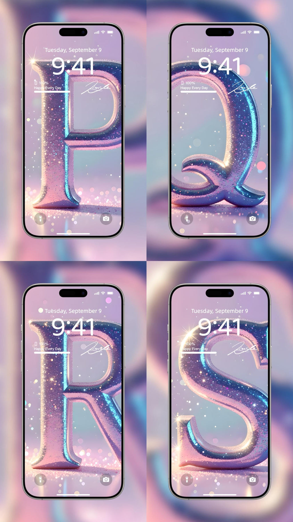 Dream Dusted ✨ 💖 (2-pack) | Custom Glitter iPhone Wallpaper