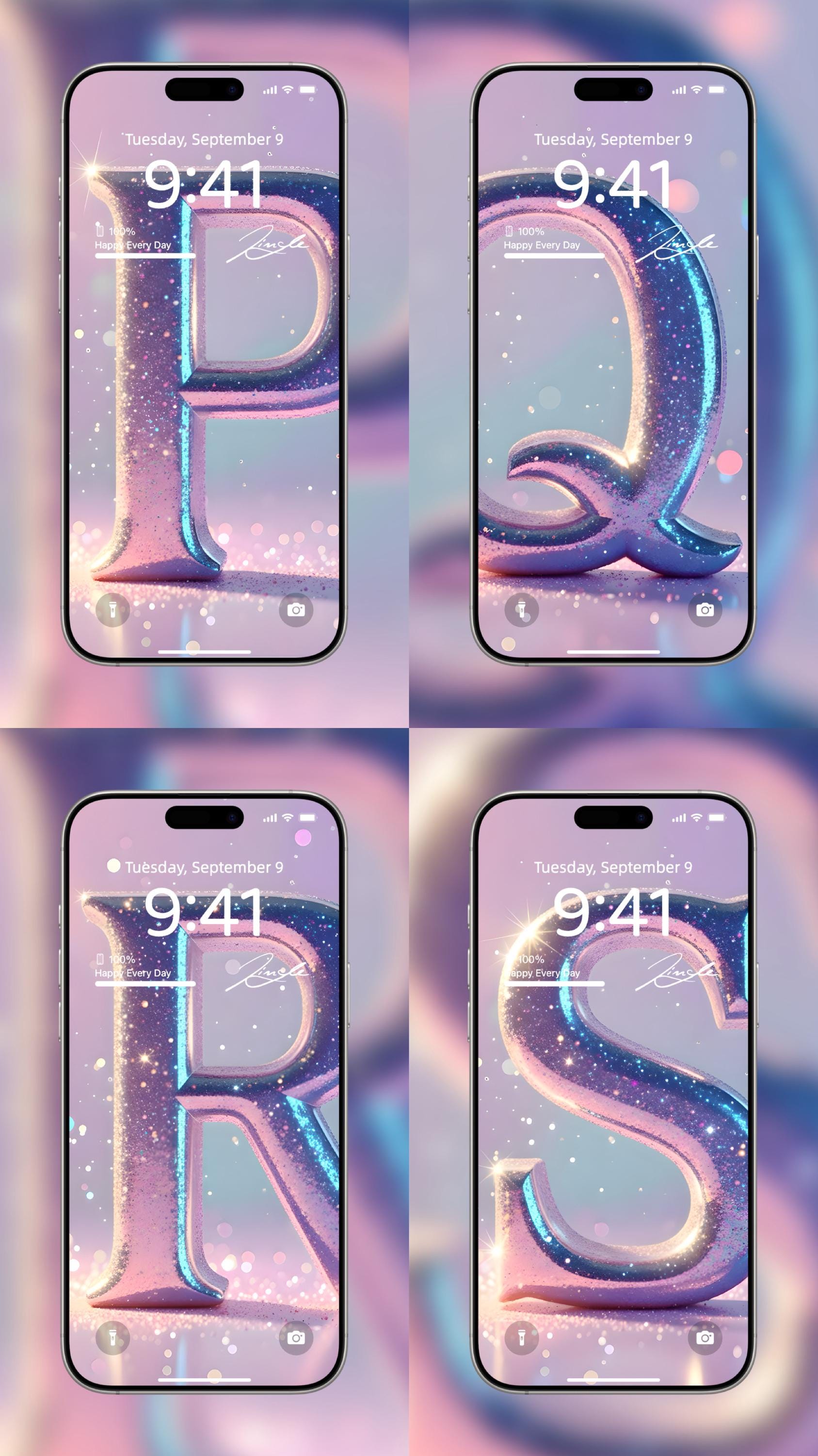 Dream Dusted ✨ 💖 (2-pack) | Custom Glitter iPhone Wallpaper