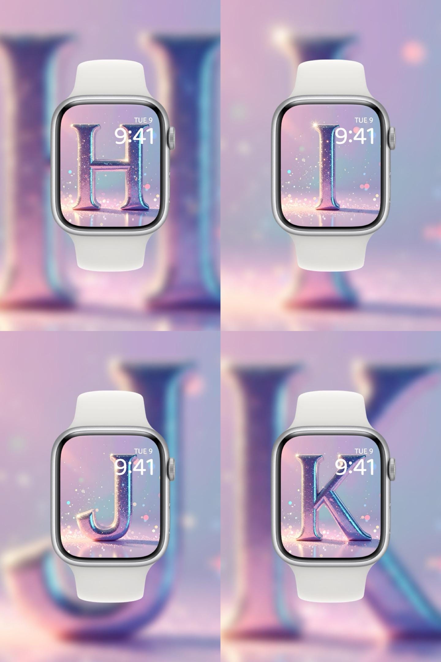 Dream Dusted ✨ 💖 (2-pack) | Custom Glitter Apple Watch Wallpaper