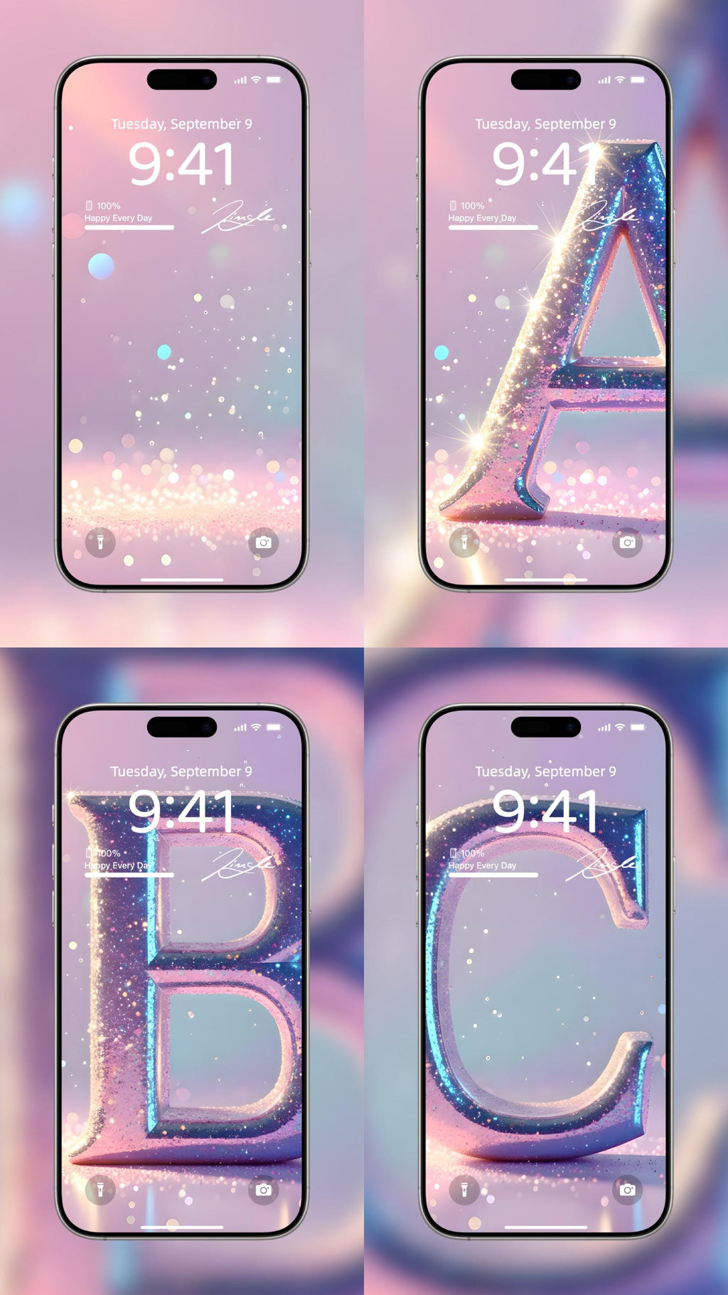 Dream Dusted ✨ 💖 (2-pack) | Custom Glitter iPhone Wallpaper