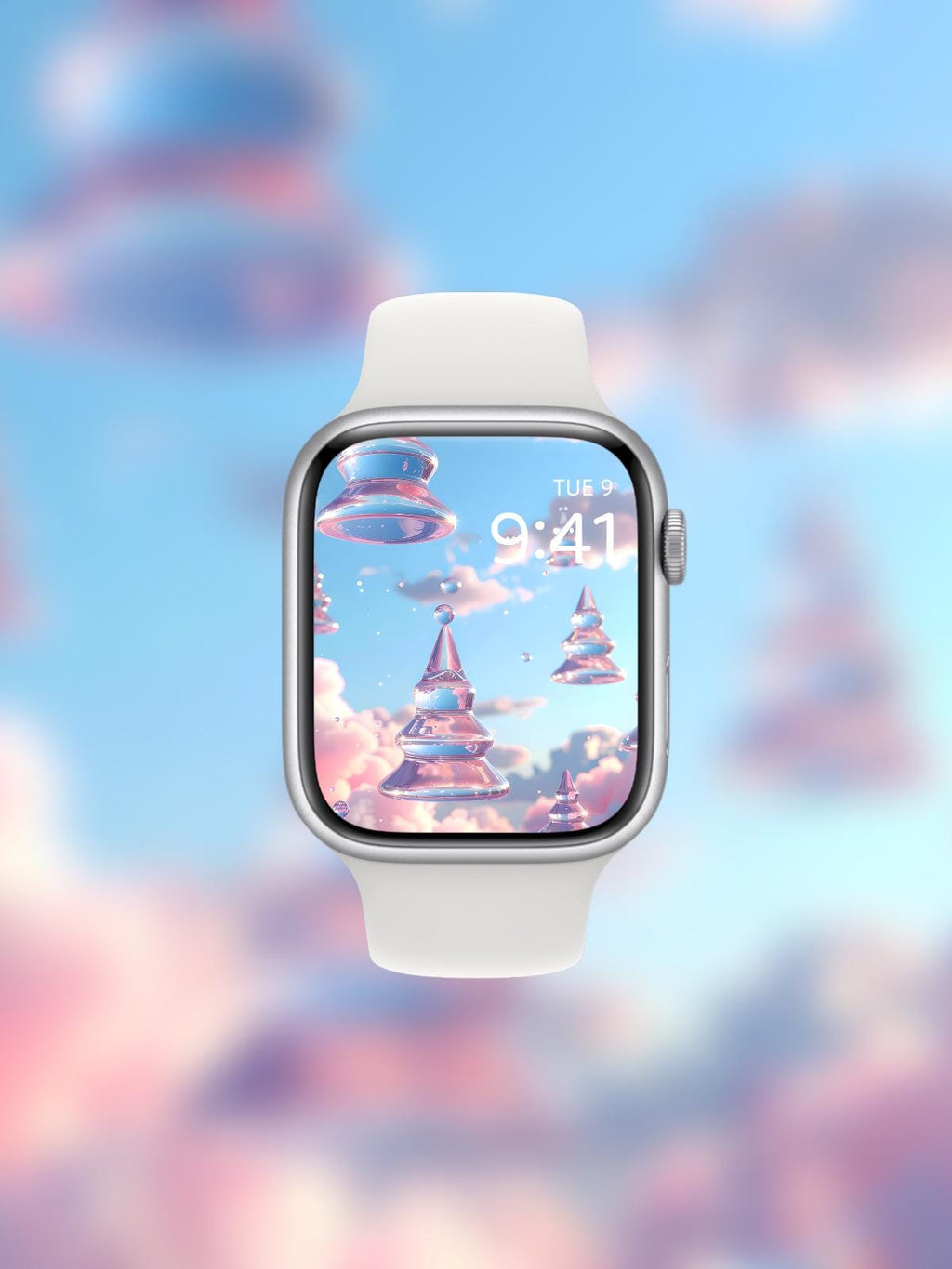 The Bubble-Light Christmas 🫧 🌲 (2-pack digital download) | Apple Watch Wallpaper