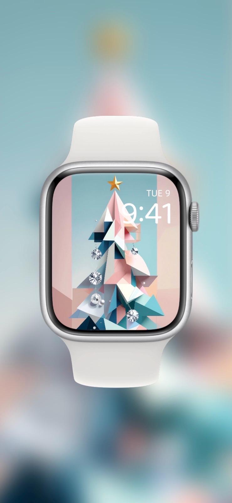 Rose Quartz and Frost 💎 ❄️ (2-pack digital download) | Apple Watch Wallpaper