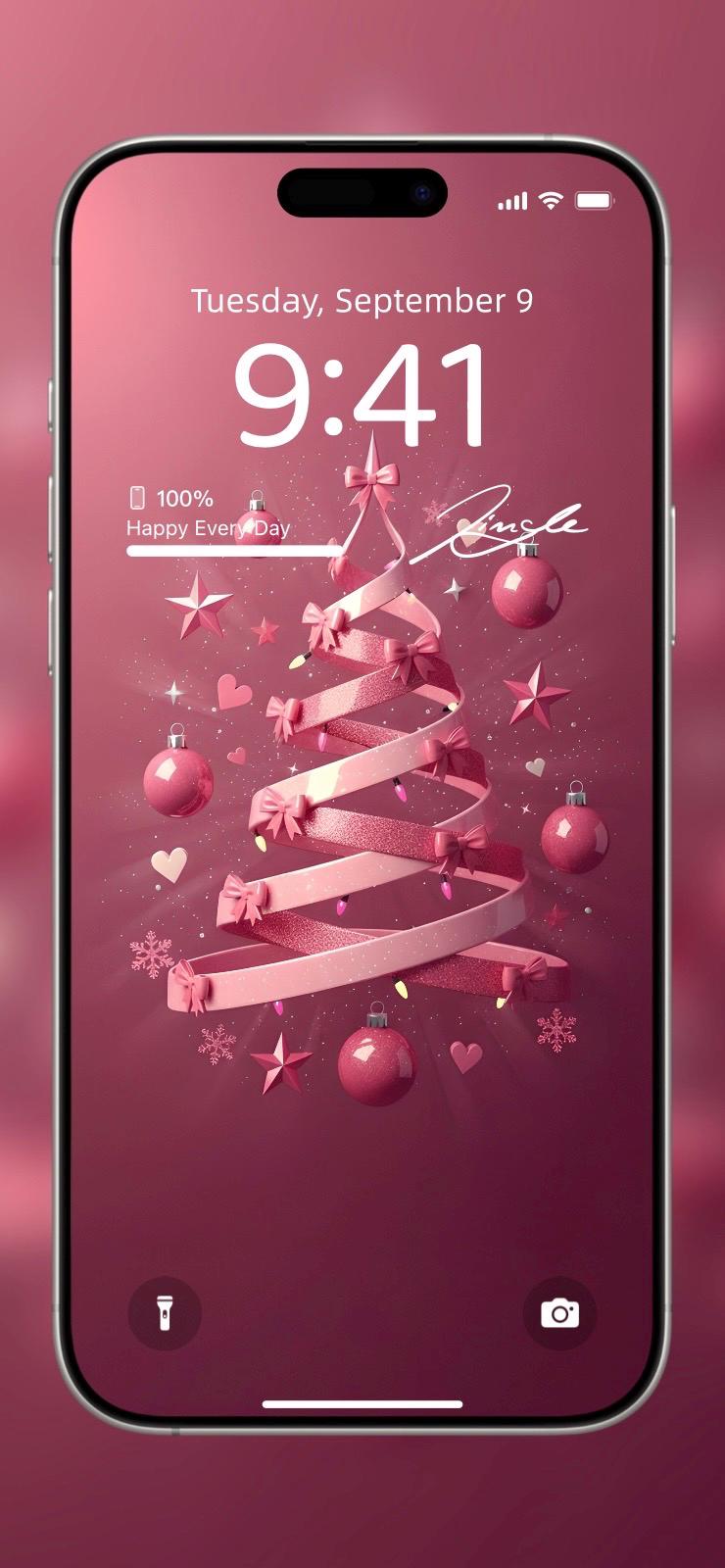 Pink Tinsel Tease ✨🎀 (4-pack digital download) | iPhone Wallpaper