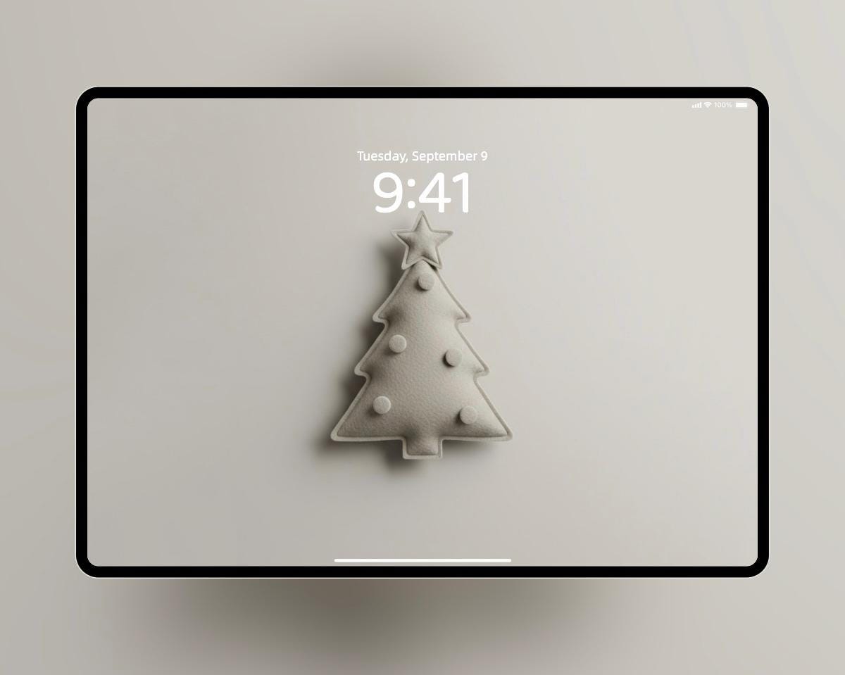 The Muted Christmas Collection 🎄 👑 iPad Christmas Wallpaper