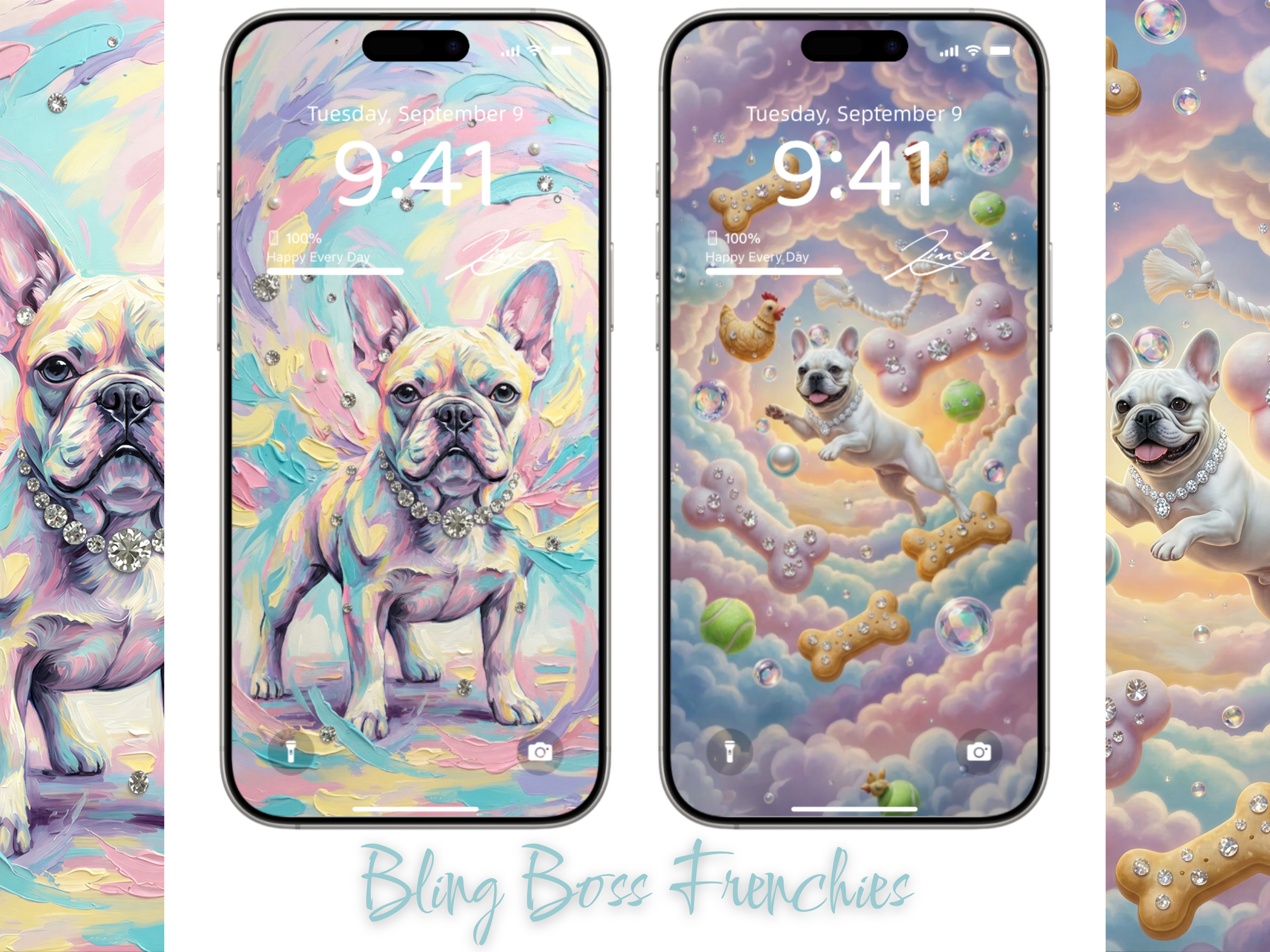 Bling Boss Frenchies (iPhone) Screen Styling Set