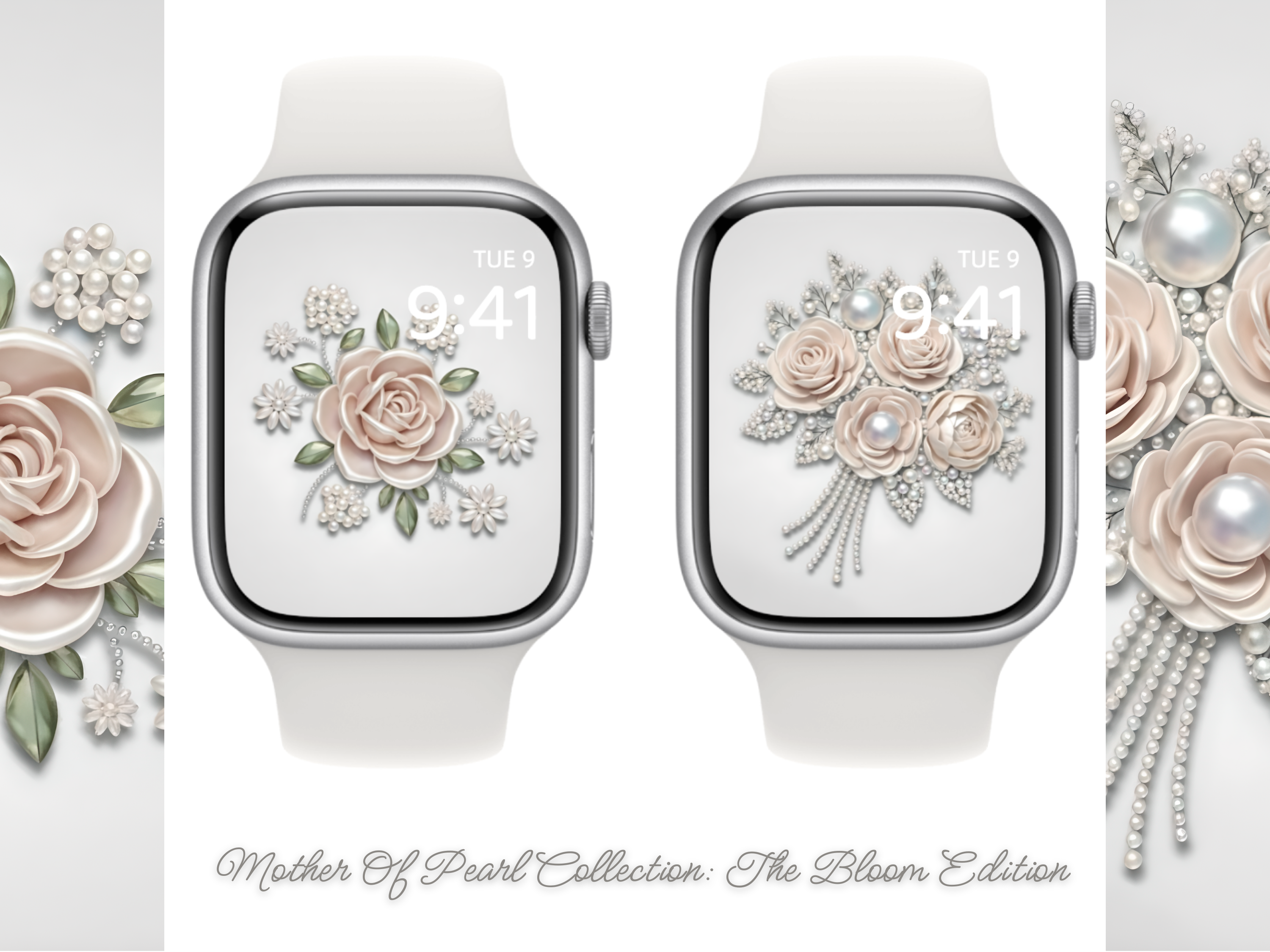 Mother of Pearl Collection · The Bloom Edition (Apple Watch) Elite Digital Jewellery Screen Styling Set