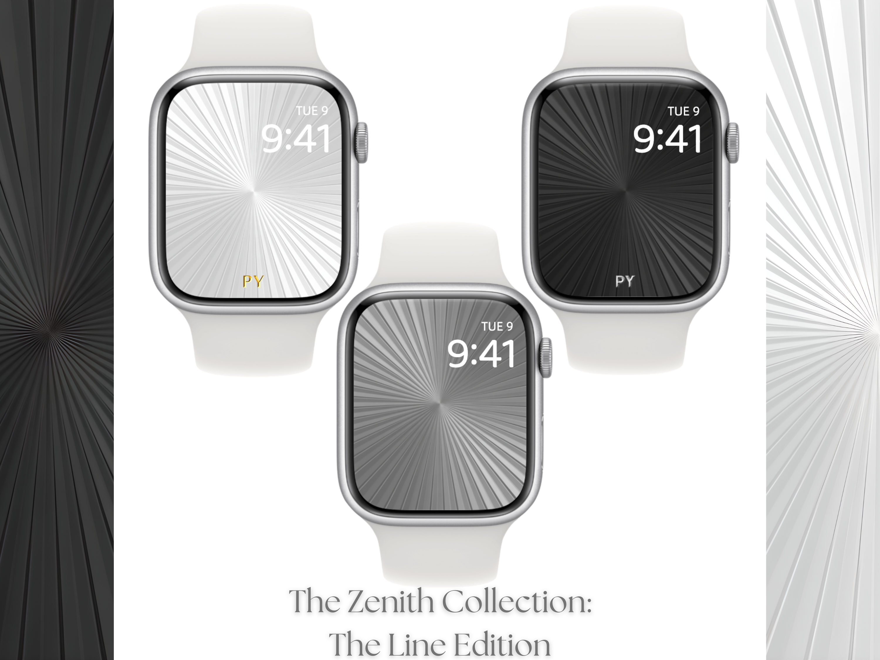 The Zenith Collection · The Line Edition (Apple Watch - Monochrome Edition) Elite Digital Jewellery Screen Styling Set