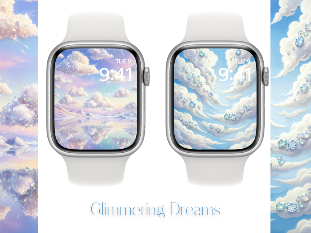 apple watch wallpaper dial diamonds gems clouds dreams