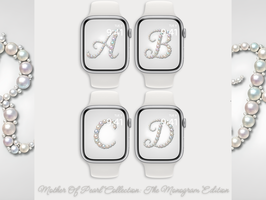 Mother of Pearl: The Monogram Edition (Digital Download) Apple Watch Wallpaper