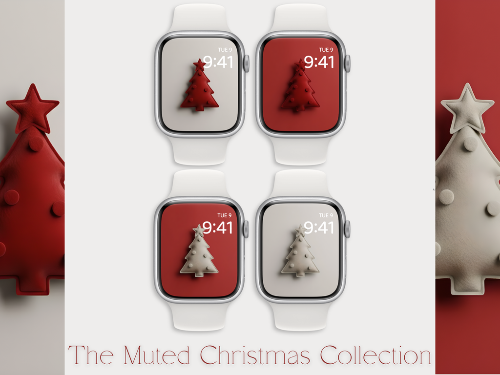 The Muted Christmas Collection 🎄 👑 Apple Watch Christmas Wallpaper