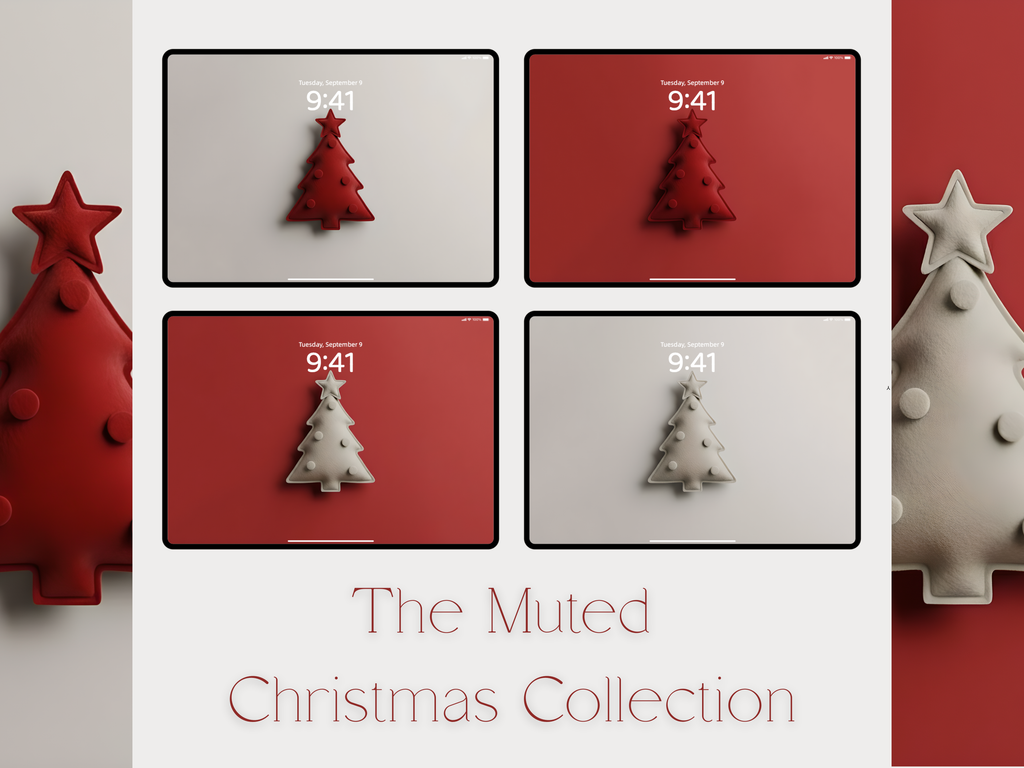 The Muted Christmas Collection 🎄 👑 iPad Christmas Wallpaper