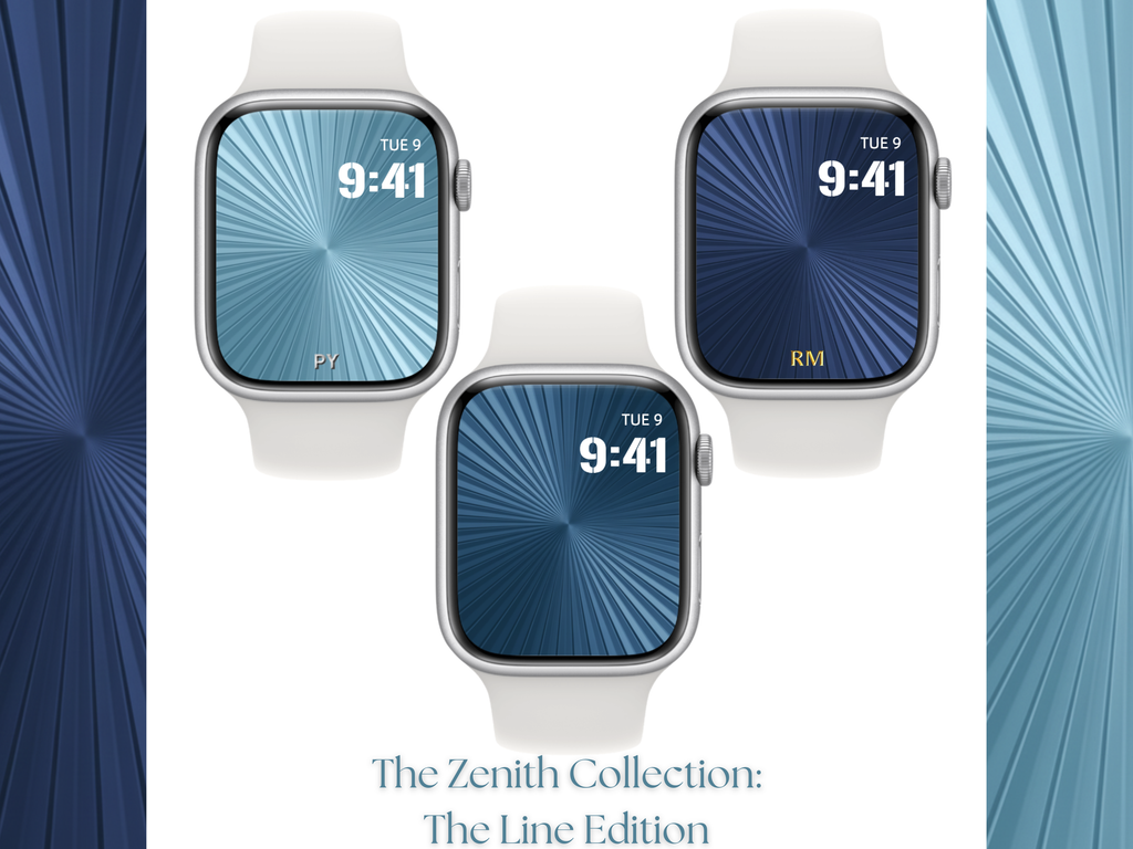 The Zenith Collection · The Line Edition (Apple Watch - Blue Edition) Elite Digital Jewellery Screen Styling Set