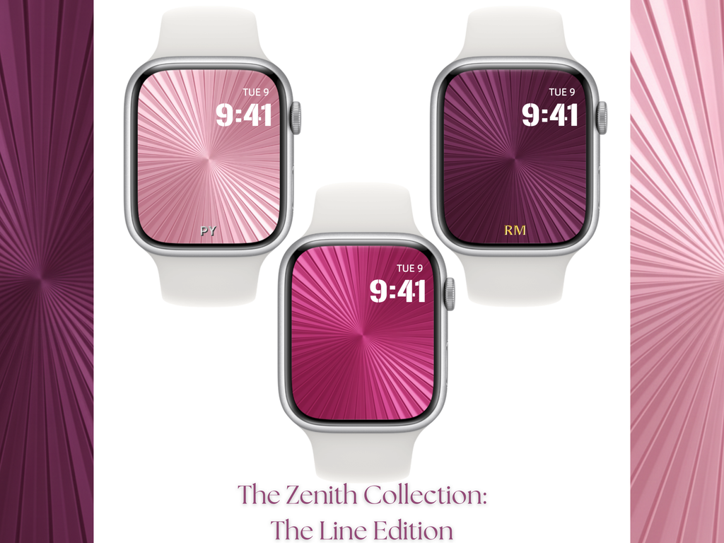 The Zenith Collection · The Line Edition (Apple Watch – Rose Tones) Elite Digital Jewellery Screen Styling Set
