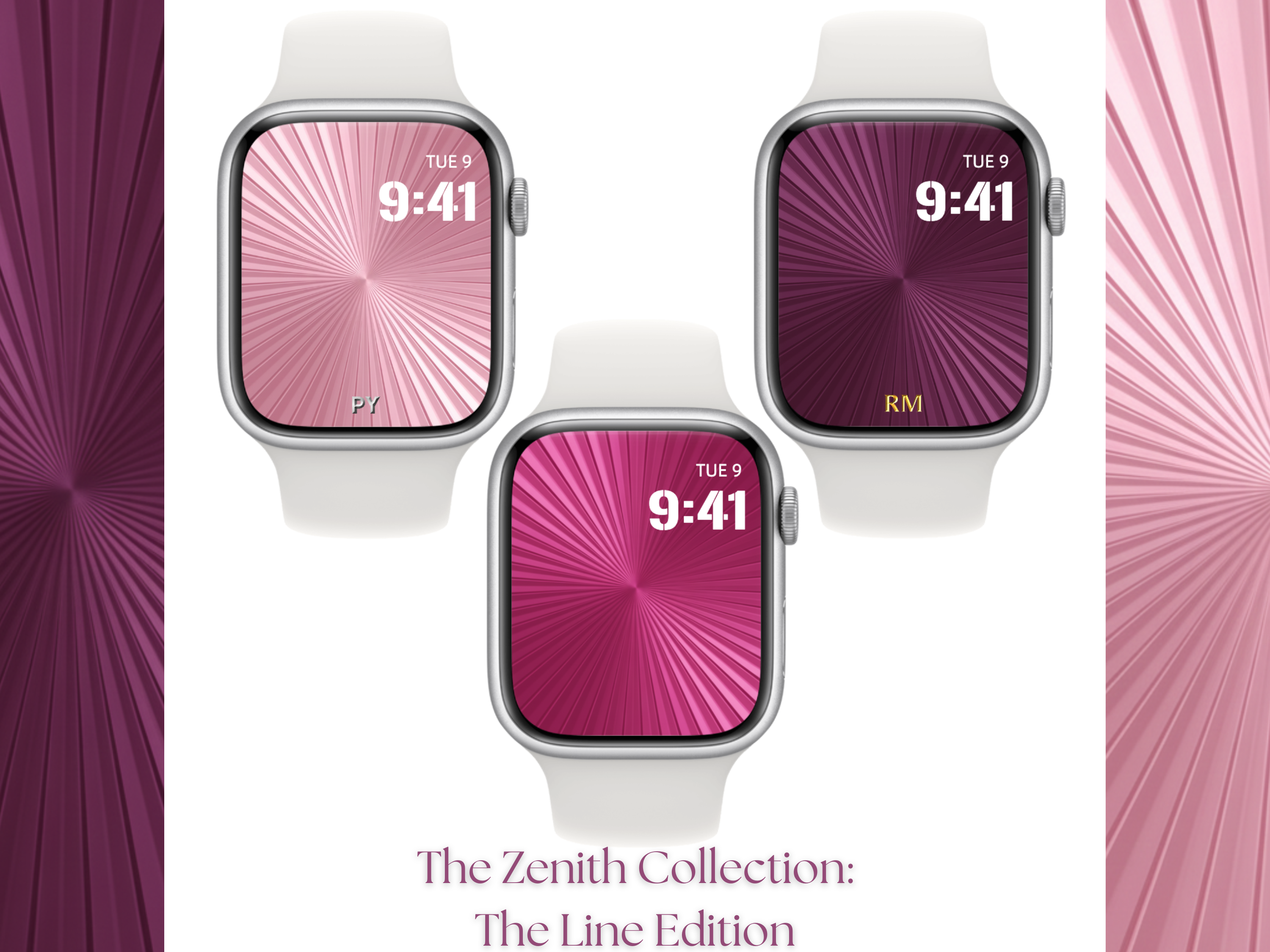The Zenith Collection · The Line Edition (Apple Watch – Rose Tones) Elite Digital Jewellery Screen Styling Set