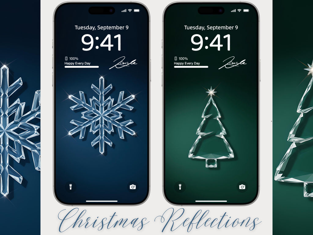 Christmas Reflections ❄️🌲 (2-pack digital download) | iPhone Wallpaper