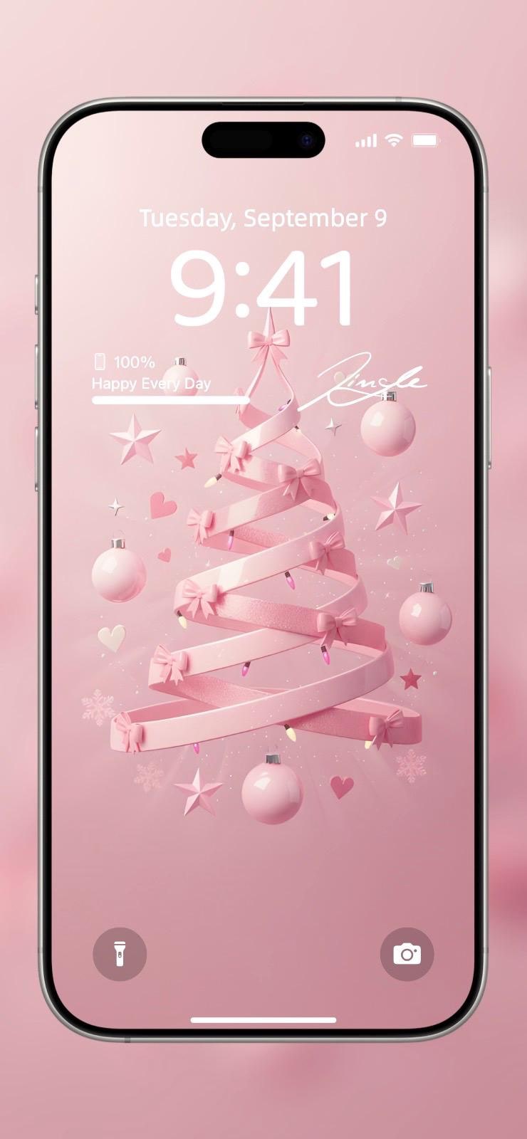 Pink Tinsel Tease ✨🎀 (4-pack digital download) | iPhone Wallpaper