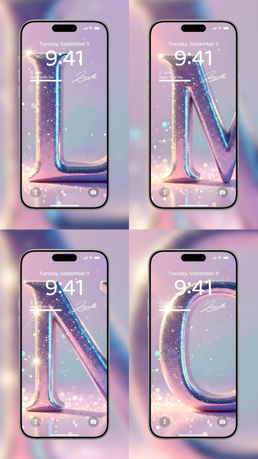 Dream Dusted ✨ 💖 (2-pack) | Custom Glitter iPhone Wallpaper