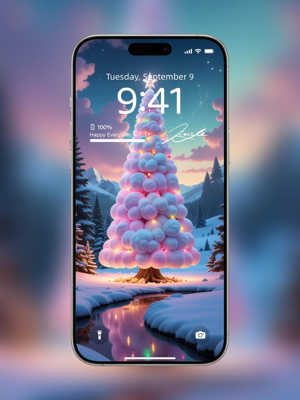 Cotton Cloud Noel ☁️ 🌲 (2-pack digital download) | iPhone Wallpaper