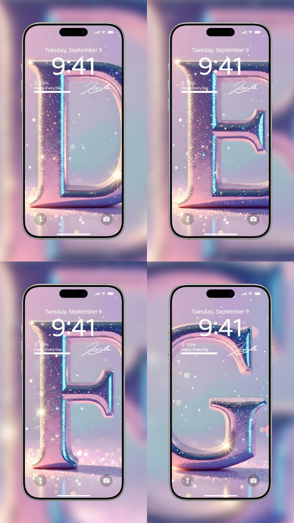 Dream Dusted ✨ 💖 (2-pack) | Custom Glitter iPhone Wallpaper