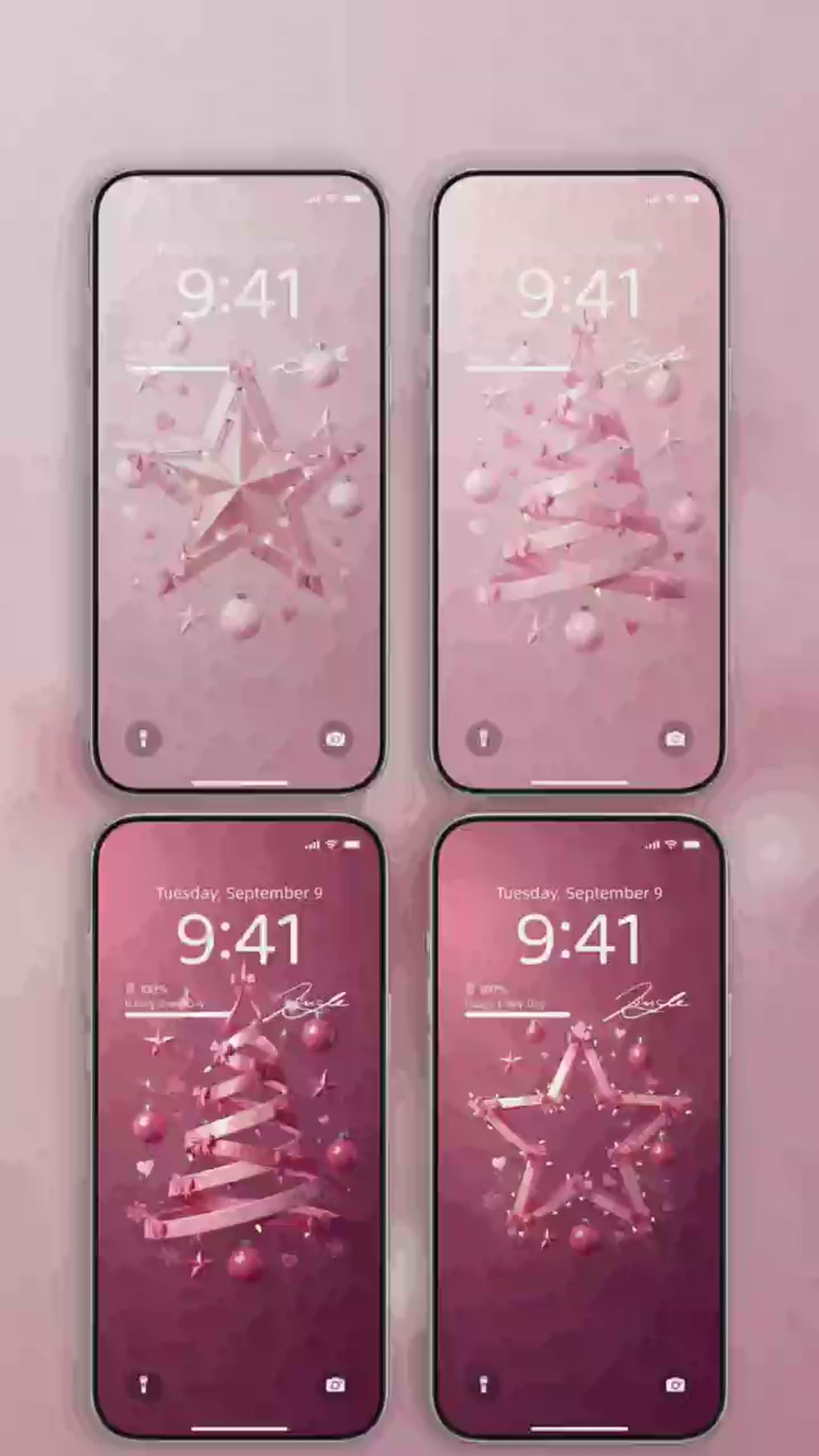 Pink Tinsel Tease ✨🎀 (4-pack digital download) | iPhone Wallpaper